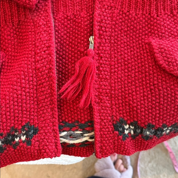 Vintage Lauren Ralph Lauren Red Wool Knit Sweater - Picture 5 of 6